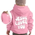 thumbnail image 4 of Toddler Girl Hoodies Trust in the Lord Hoodies Long Sleeve Graphic Sweatshirt Girls Casual Oversize Pullover Top New Year Sweatshirts Boy Clothes 2-3 Years, 4 of 4