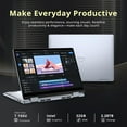 thumbnail image 3 of Dell Inspiron 14" WUXGA Touchscreen 2-in-1 Laptop, Intel 7 150U, 32GB DDR5, 2.28TB Storage(2TB SSD+288GB Docking Station Set), Backlit Keyboard, Windows Copilot, Wi-Fi 6E, Windows 11 Pro, Blue, 3 of 9