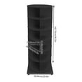 thumbnail image 5 of 6-Tier Modern Black Rotating Shoe Rack Entryway Shoe Storage Organizer Shoe Rack, 5 of 14