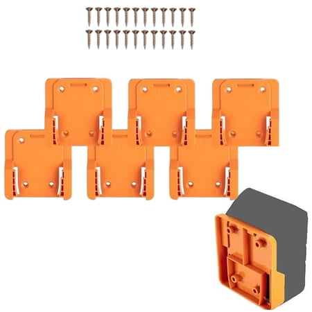 Wall Mount Drill Hanger For RID*GID For AEG 18V Battery Pack 6pcs Storage Dock Organizer Tool Holder Garage Workshop Yellow Rack