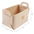 thumbnail image 4 of Unique Bargains Set of 3 Collapsible Storage Bins Beige 7.1*5.1*4.3in, 4 of 6