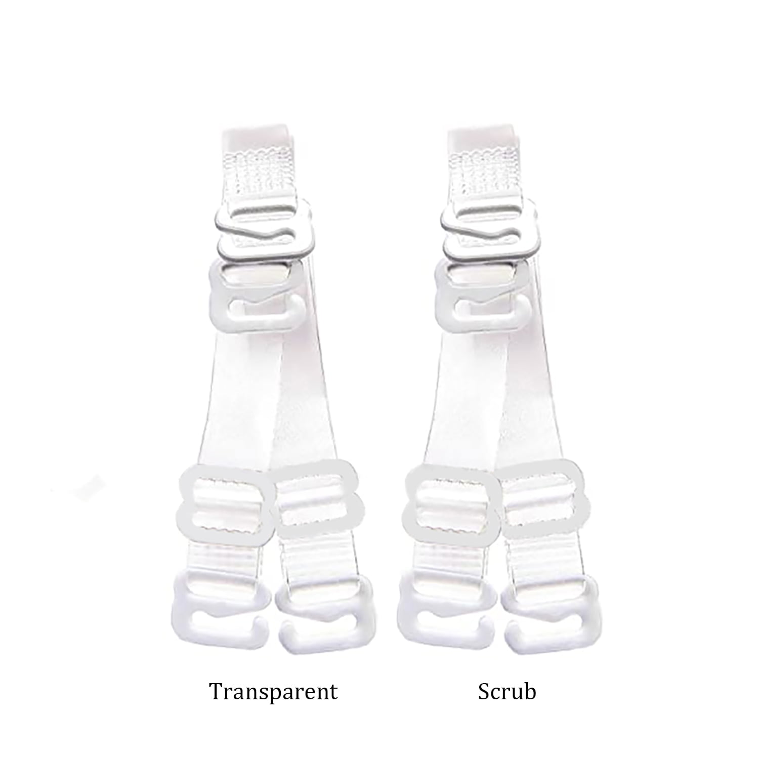 Shein 2pcs Clear Shoulder Straps Anti-Slip Bra Straps Invisible Bra Straps with Buckles for Strapless Dresses and Tops,one-size