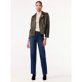 thumbnail image 2 of Scoop Women's Faux Leather Moto Jacket, 2 of 5