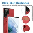 thumbnail image 2 of TECH CIRCLE Galaxy S23 Ultra Case - Classic Leather Case with Kickstand /Card Holder, Red, 2 of 7
