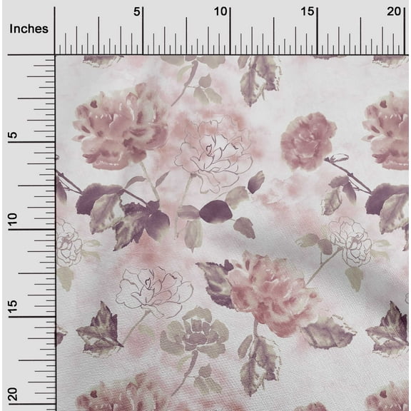 oneOone Polyester Spandex Light Pink Fabric Flower Craft Projects Decor Fabric Printed By The Yard 56 Inch Wide-FXT