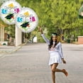 thumbnail image 6 of PMU Graduation "Congrats Grad" White 18in Mylar Balloon Pkg/5, 6 of 8