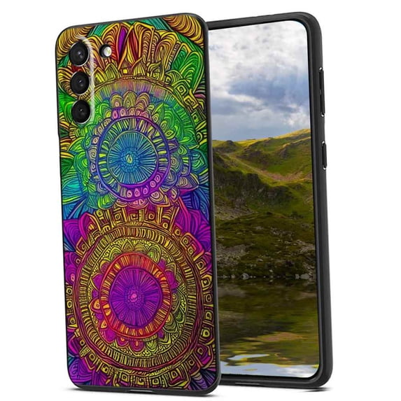 Colorful-Mandala-48 Phone Case, Degined for Samsung Galaxy S23+ Plus Case Men Women, Flexible Silicone Shockproof Case for Samsung Galaxy S23+ Plus