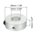 thumbnail image 2 of Uxcell Shaft Collar 0.59 Inch Bore Double Split Aluminum Clamping Collar Shaft Collars with Set Screw Silver Tone, 2 of 4