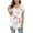Floral White, variant on PPYOUNG Women's Summer Casual Short Sleeve Tunic Tops Fit Pleated Blouse Shirts