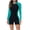 Blue, variant on Staron Women's Slim Zipper Jumpsuit Swimsuit Color Block Sports Surf Suit Long Sleeve One Piece Bathing Suit for Pool Beach Vacation, Red S