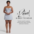 thumbnail image 3 of David’s Bridal, The Edit by DB Studio Women's Formal Twist Neckline Empire Waist Mini Dress, Short, Charmeuse, 3 of 6