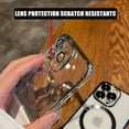 thumbnail image 2 of Luxury Plating For Magsafe Magnetic Phone Cases For iPhone 14 13 12 11 15 Pro Max Plus Wireless Charge Case Clear Silicone Cover, 2 of 5