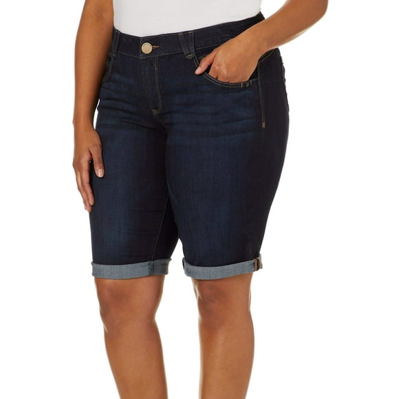 Democracy womens Plus Size Ab Solution Bermuda Short Jeans, Indigo, 20 US