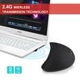 thumbnail image 2 of Ratón Vertical Inalámbrico YWYT con Carga Recargable, Diseño Ergonómico, 3 Niveles de DPI, Tecnología Óptica de Precisión, Color Negro, Compatible con Múltiples Sistemas Operativos., 2 of 7