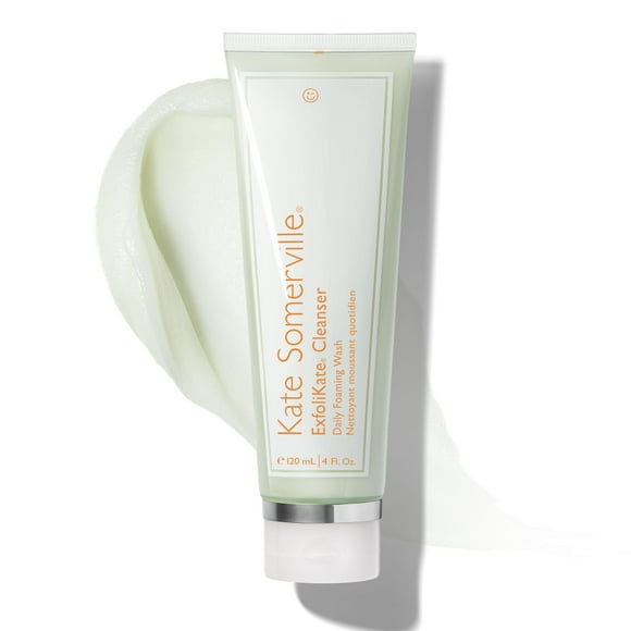 Limpiador Exfolikate de Kate Somerville: Jabón facial exfoliante diario en espuma, fórmula clínicamente formulada con ácido glicólico y ácido láctico, 236 ml