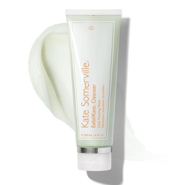 Limpiador Exfolikate de Kate Somerville: Jabón facial exfoliante diario en espuma, fórmula clínicamente formulada con ácido glicólico y ácido láctico, 236 ml