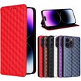 thumbnail image 1 of Funda de cuero de lujo con tapa para iPhone 16ProMax 16Pro 16Plus 16 15 14 Pro Max con ranura para tarjeta de crédito cerrada magnética - Shock Case, 1 of 8