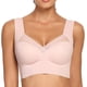 thumbnail image 1 of Sujetador sin aros para mujer, bustier para dormir, top de encaje, bralette sin aros, camiseta clásica, copas de sujetador, bralette cómodo, suave y sin costuras, 1 of 1