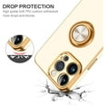 thumbnail image 4 of for iPhone 15 Pro Max Case, 15 Pro Max Case with 360° Ring Holder Kickstand Magnetic [Car Mount Support] Shockproof Anti-Slip Protective Electroplated Case for iPhone 15 Pro Max 6.7"-White, 4 of 8