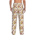 thumbnail image 3 of Uemuo Mushroom Pattern Men's Wide Leg Palazzo Lounge Pants with Pockets Light Weight Loose Comfy Casual Pajama Pants-Medium, 3 of 9