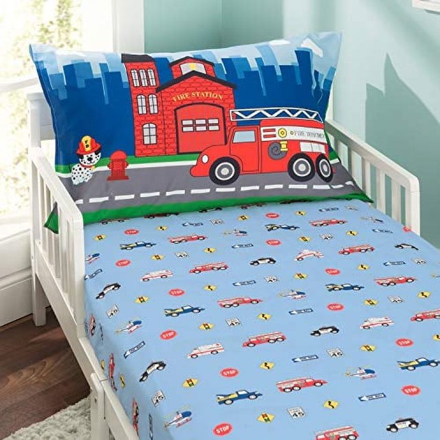 Juego de sábanas y fundas de almohada Everyday Kids Fire Police Rescue