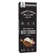 Country Archer Grass-Fed Jerky Beef Stick, Original, 1oz, 8ct