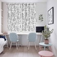 thumbnail image 5 of Gray Flowers Kitchen Curtains 72 Inch Length, Farmhouse Pastoral Vintage Plants Branches Grommet Top Bedroom Living Room Curtains, Light Filtering Cafe Curtain Drapes 2 Panels Set 104''x72'', 5 of 9
