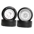 thumbnail image 4 of 4 piezas de neumáticos y llantas para coche RC 1/8, accesorios profesionales portátiles y resistentes, repuestos para WR8., 4 of 8