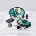 thumbnail image 5 of YFYANG 2 Piece Women's Portable Makeup Bags, Green Tropical Plant Watercolor Clutch Travel Toilet Bags Cosmetic Organizer, 5 of 7