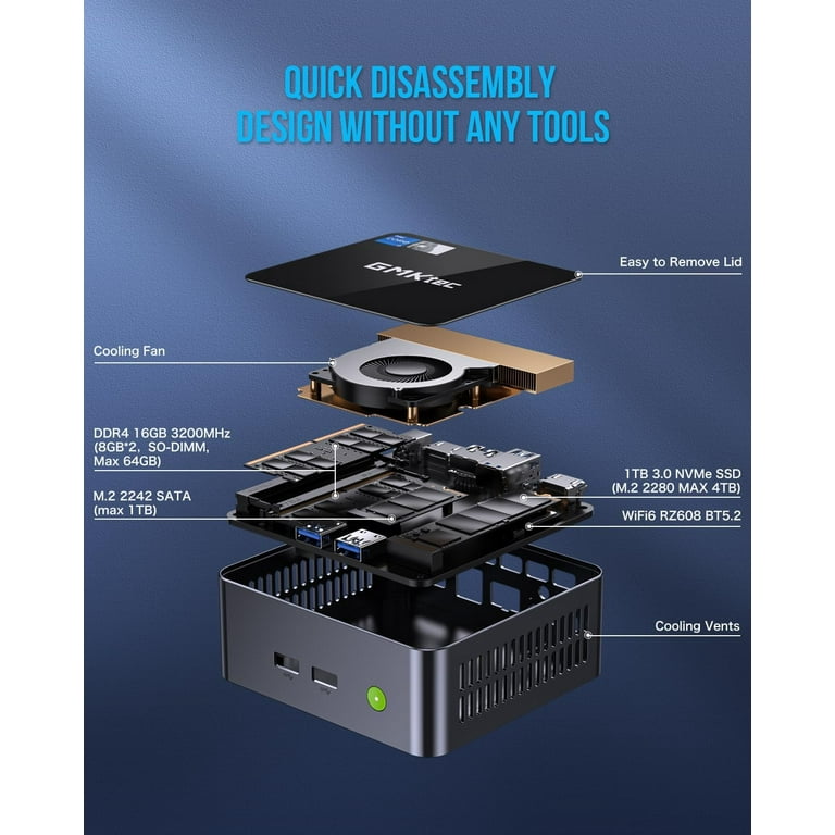 GMKtec Gaming Mini PC, 16GB DDR4 RAM 512GB SSD, Intel Core GMKtec Gaming Mini PC, 16GB DDR4 RAM 512GB SSD, Intel Core