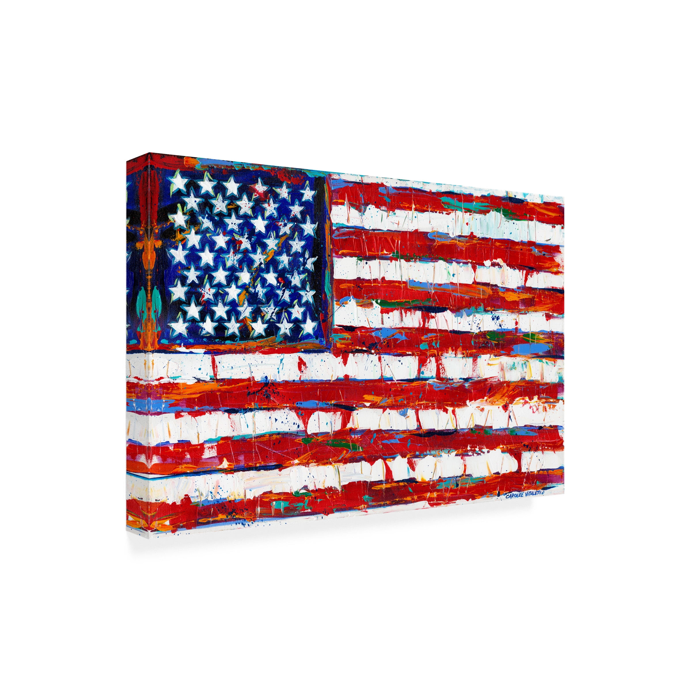 Carolee Vitaletti 'Dramatic Stars And Stripes' Outdoor Canvas 22x24