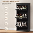 thumbnail image 4 of HOMCOM Narrow Shoe Cabinet with Flip Drawers Adjustable Shelf, Black, 4 of 10