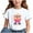 White-4, variant on Virmaxy (3-15y) Boys Girls Spring Summer Trendy Tops Opening Season Kids Cute Girl Printing T-Shirt Short-Sleeved Round Neck Pullover Bottoming Shirt Black-1 3 Years