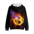 thumbnail image 2 of Chaqlin Flame Soccer Fluffy Hooded Pullover for Kids and Youth - Trendy Fall Jacket with Long Sleeve for Outdoor and Daily Wear, 2 of 7