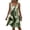 Army Green, variant on Women Sleeveless Square Neck Pleated Dress Casual Loose A-Line Beach Dress Bohemian Tie Dye Print Flowy Summer Vacation Cover Up, Red L