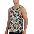 thumbnail image 2 of Xecao Color Tractor Men's Tank Top Workout Quick Dry Sleeveless Gym Jogging Muscle Shirts Summer Swim Beach Tops, 2 of 9