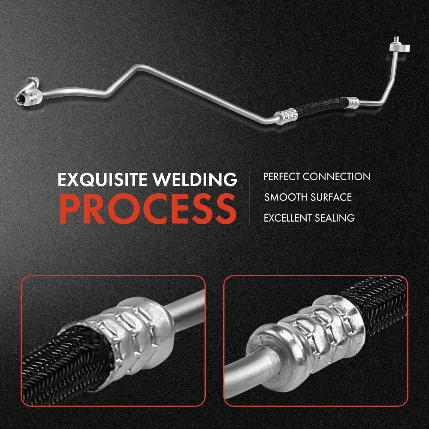 A-Premium A/C Liquid Line Hose Assembly Compatible with Chevrolet Silverado 1500 Tahoe Suburban GMC Sierra 1500 Yukon XL Cadillac Escalade ESV, Condenser to Evap, Without Orifice Tube