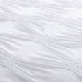 thumbnail image 4 of RUIKASI 3-Piece Ruched Pinch Pleat Geometric Duvet Cover Set with Corner Ties and Hidden Zipper,Pillowcases&Shams,Pintuck Bedding Set (90in*90in)Queen,White, 4 of 5