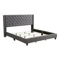 thumbnail image 6 of Passion Furniture Julie Gray Tufted Upholstered Low Profile Full Panel Bed, 6 of 7