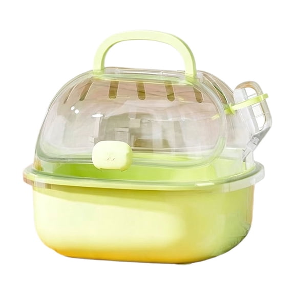 ICQOVD Portable Small Animal Carrier Backpack for Hamster Birds and Pets with Water Bottle Acrylic Transparent Travel Cage Lightweight Escape Proof Design