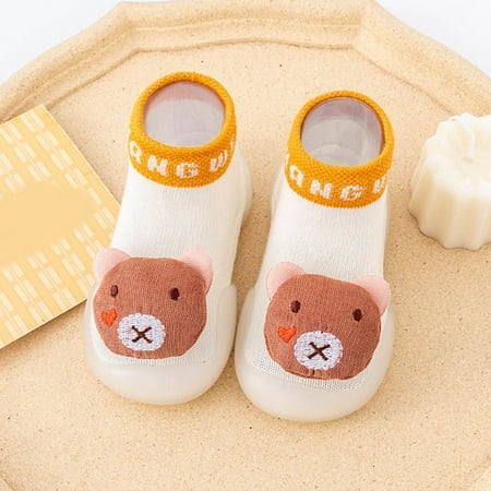 

LYCAQL Baby Shoes Summer and Autumn Comfortable Toddler Shoes Cute Owl Bear Children Mesh Breathable Floor Baby Boy Booties (Beige 4.5 )