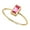 Pink, variant on 1928 Jewelry 14K Gold Dipped Rectangle Crystal Delicate Ring Size 7 (Pink)