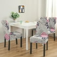thumbnail image 2 of Artistic Wildflower Tropical Flower and Leaves Rustic Dining Chair Covers 4 Pack Washable Polyester Stretch Slipcovers Removable Seat Protector for Artistic Home, 2 of 7