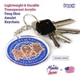 thumbnail image 2 of Three Celestial Guardians with Chakra Protection Wheel Feng Shui Amulet Keychains, Pi Xie, Chi Lin, Pi Yao, Symbol of Protection, Feng Shui Gift, Acrylic, Made In USA, (2 Pack), 2 of 8