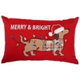 thumbnail image 2 of Pillow Perfect 624556 Coussin Lombaire Cheer Daschund - Rouge, 2 of 4