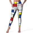 thumbnail image 3 of Mondrian Minimalist Leggings De Stijl Modern Art Push Up Yoga Pants Elegant Quick-Dry Yoga Legging Women Fitness Sport Pants, 3 of 6