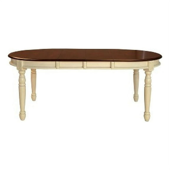 Bowery Hill Oval Extendable Dining Table in Buttermilk