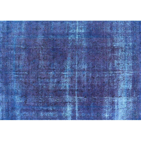 Ahgly Company Indoor Rectangle Oriental Light Blue Industrial Area Rugs, 7' x 10'