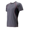 thumbnail image 4 of Men's Cool Quick-Dry Gym Workout Sport Running Breathable Performance T-shirt (1128-#3, L), 4 of 5