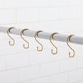 thumbnail image 3 of Bath Bliss 12 Pack Steel S-Hook Shower Curtain Rings in Satin Gold, 3 of 5